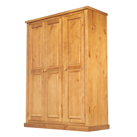 Chunky Pine Triple Wardrobe Lifestyle Furniture UK