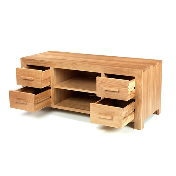 Cuba Oak Plasma TV Stand Lifestyle Furniture UK