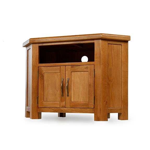 Emsworth Oak Petite Corner TV Unit Lifestyle Furniture UK