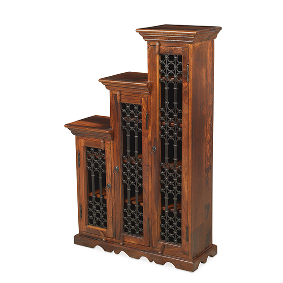 Cdstep Table Jali Sheesham Large CD Step - Right - Lifestyle Furniture UK
