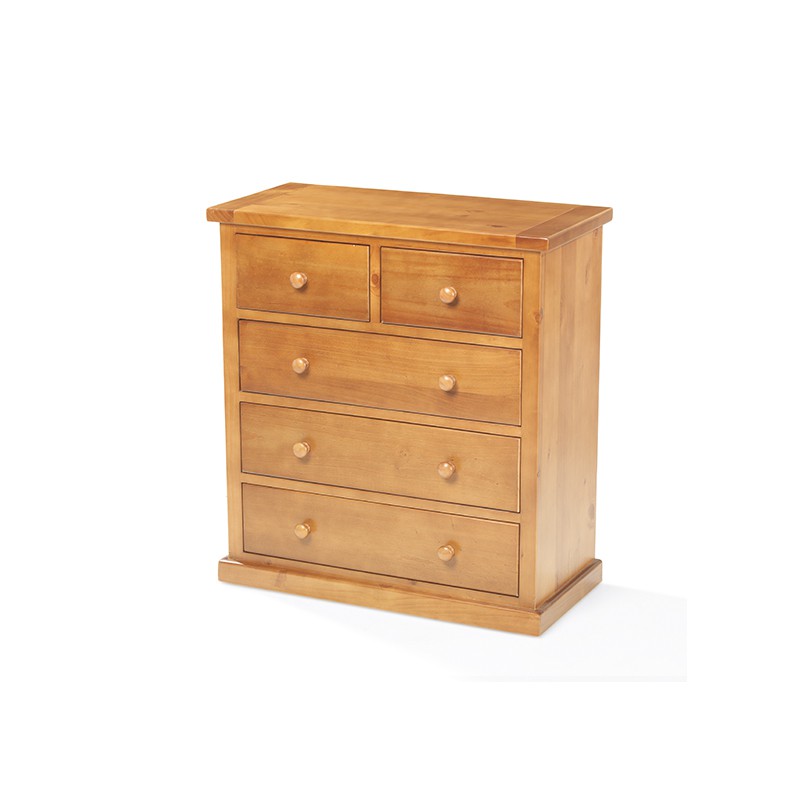 Chunky Pine 2 Over 3 Chest of Drawers