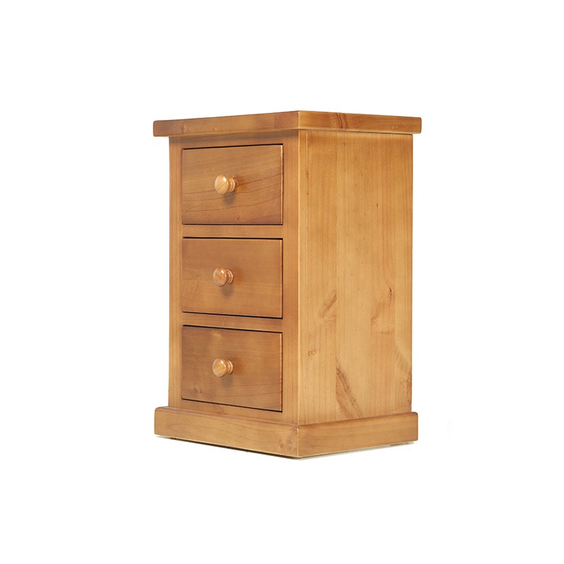 Chunky Pine Kids 3 Drawer Bedside Cabinet
