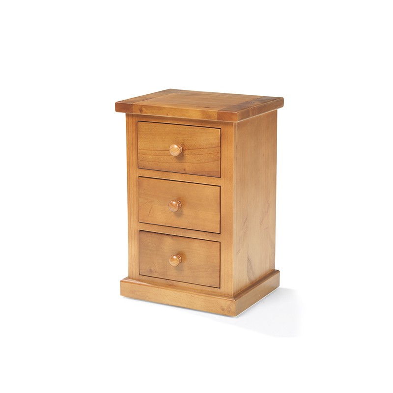 Chunky Pine Kids 3 Drawer Bedside Cabinet
