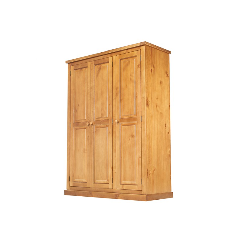 Chunky Pine Triple Wardrobe