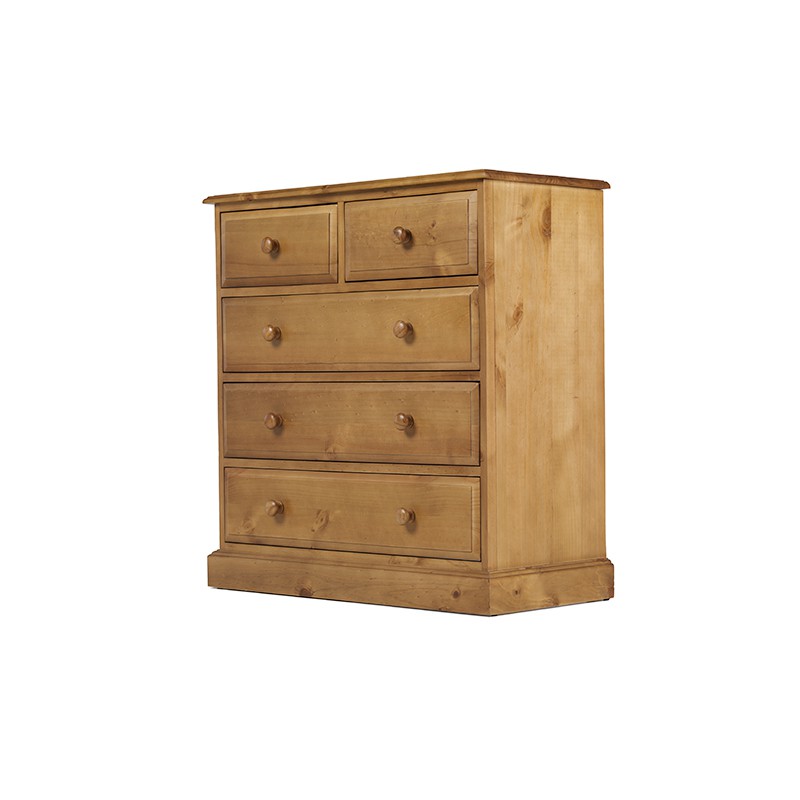 Country Pine 2 Over 3 Drawer Chest of Drawers