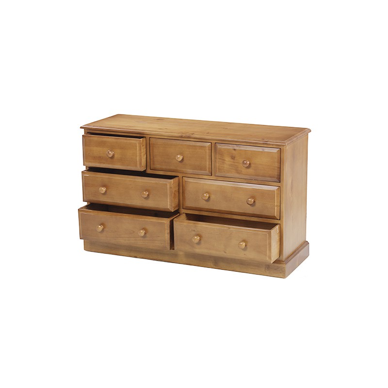 Country Pine 3 Over 4 Chest of Drawers