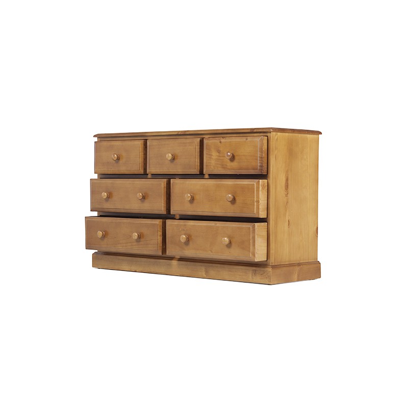 Country Pine 3 Over 4 Chest of Drawers