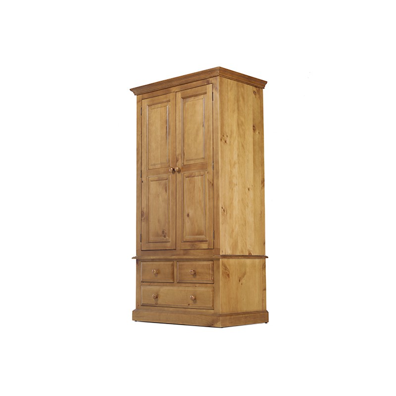 Country Pine Gents Double Wardrobe