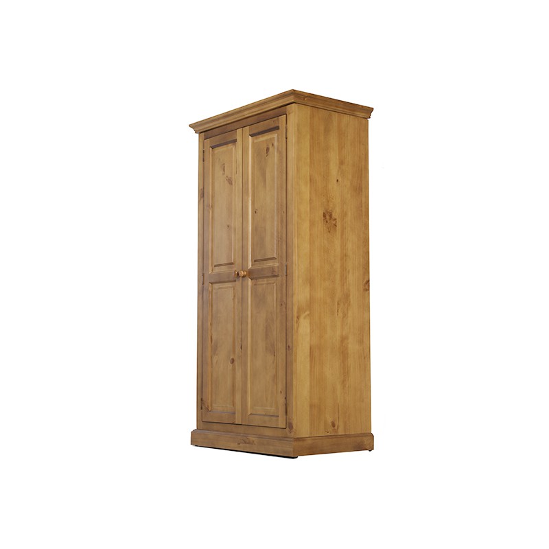 Country Pine Full Hanging Double Wardrobe
