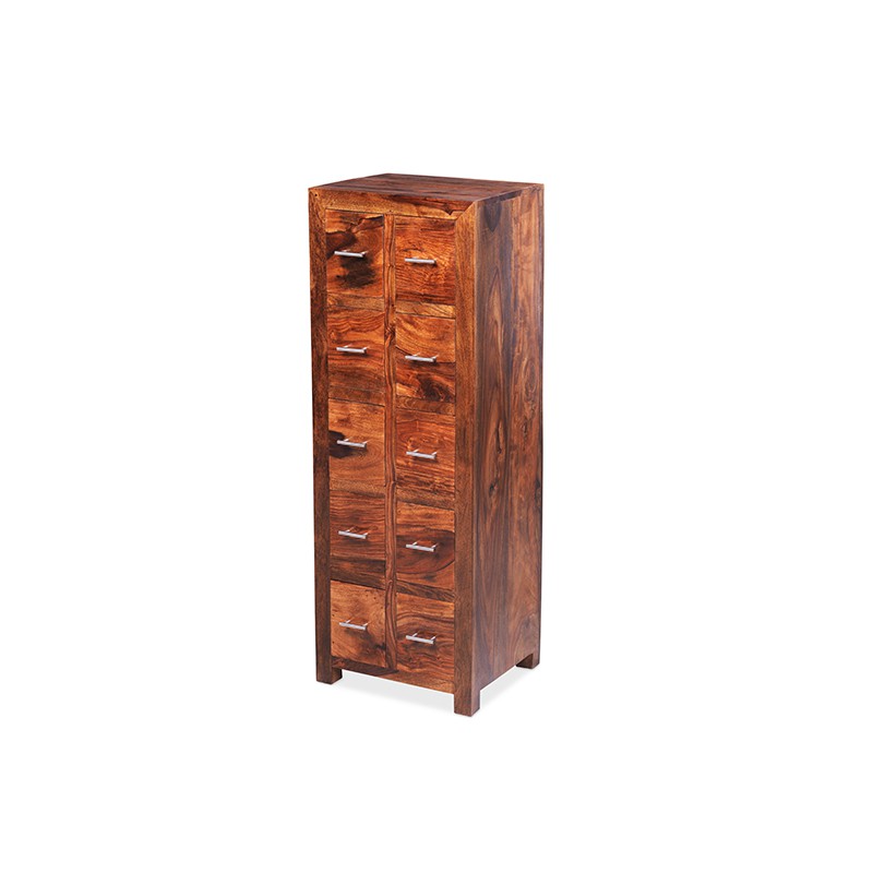 Cuba Sheesham 10 Drawer CD Almirah
