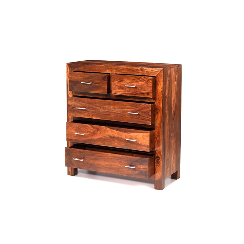 Cuba Sheesham 2 Over 3 Chest of Drawers