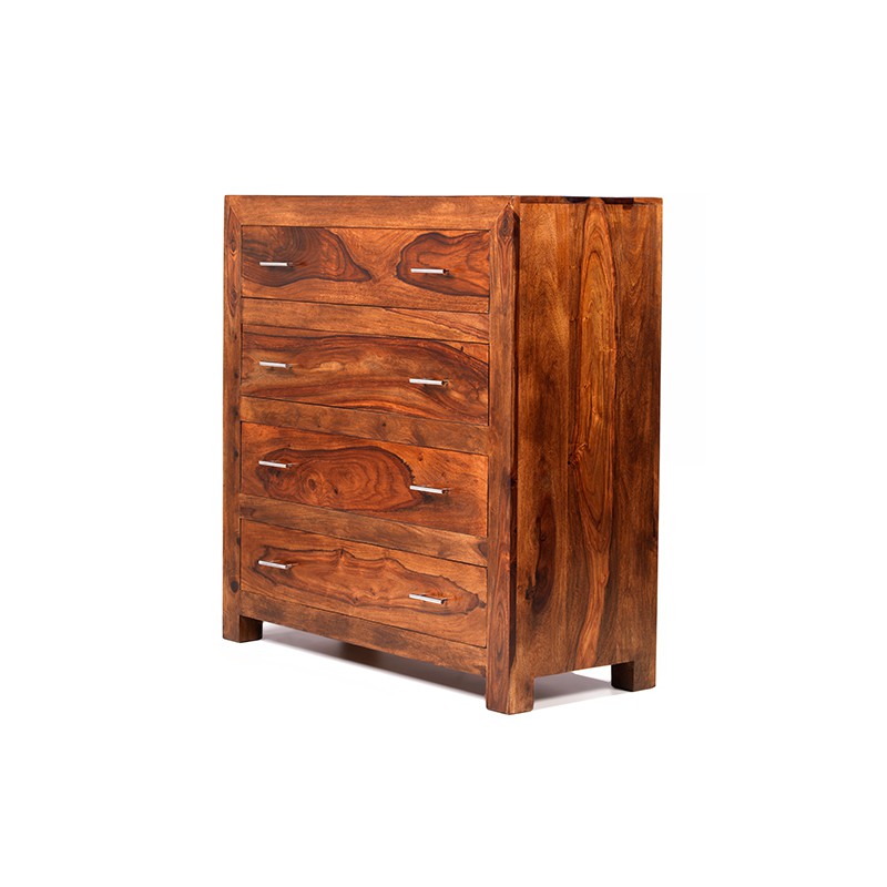 Cuba Sheesham 4 Drawer Chest of Drawers