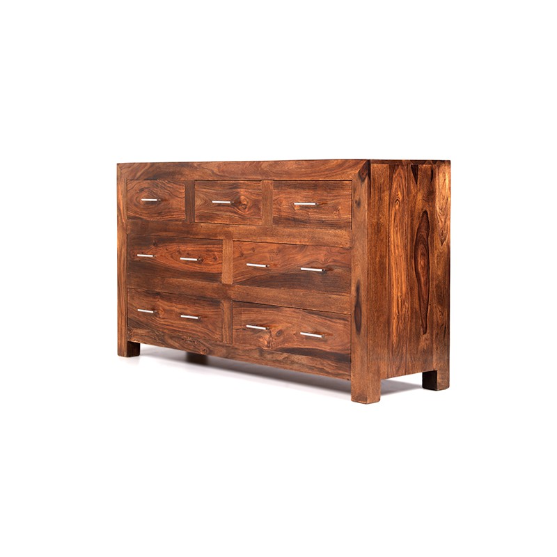 Cuba Sheesham 7 Drawer Chest of Drawers