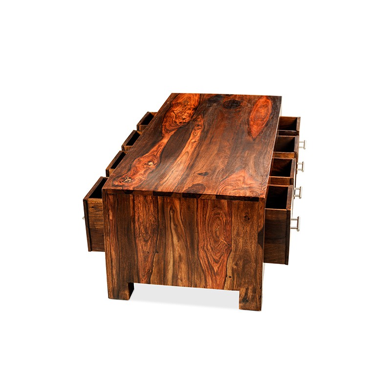 Cuba Sheesham 8 Drawer Coffee Trunk