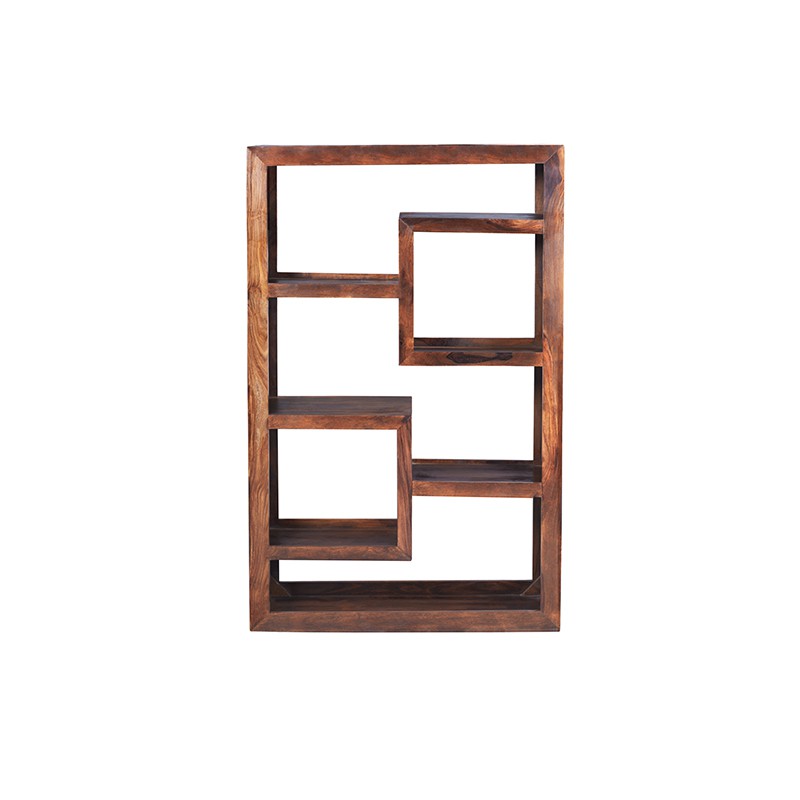 Cuba Sheesham Geometric Bookcase