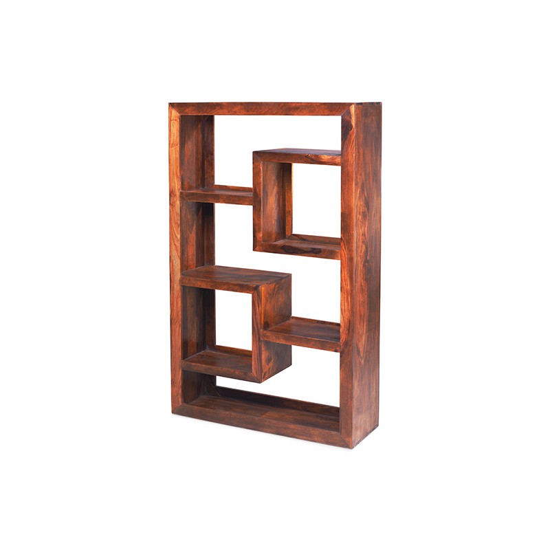 Cuba Sheesham Geometric Bookcase