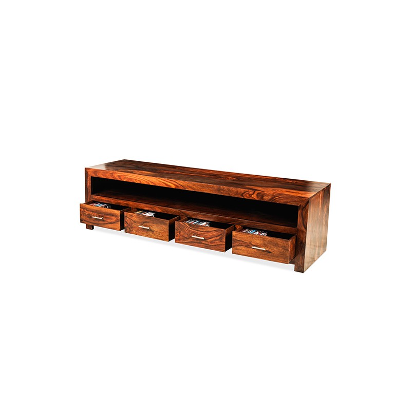 Cuba Sheesham Long Plasma TV Cabinet