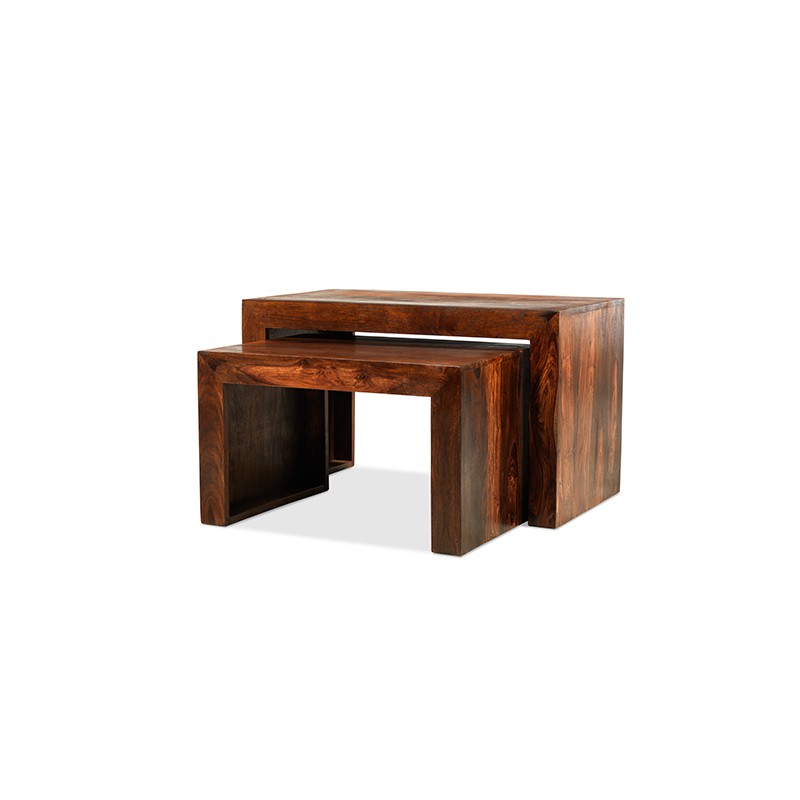Cuba Sheesham Nest of 2 Tables