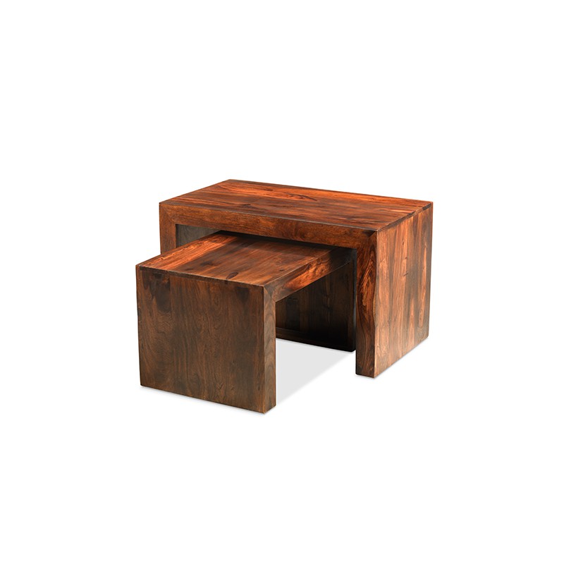 Cuba Sheesham Nest of 2 Tables