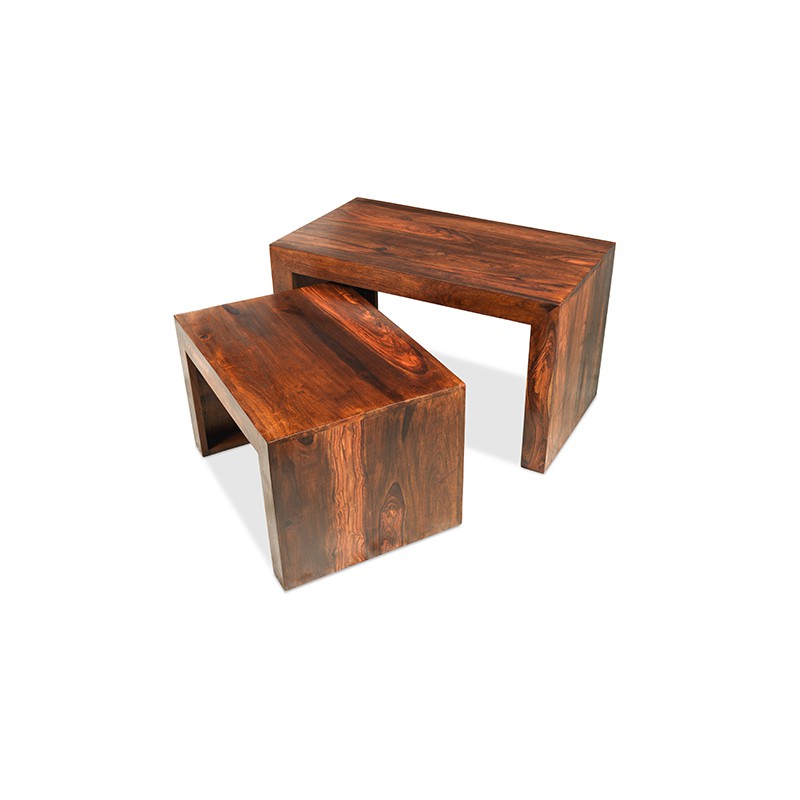 Cuba Sheesham Nest of 2 Tables