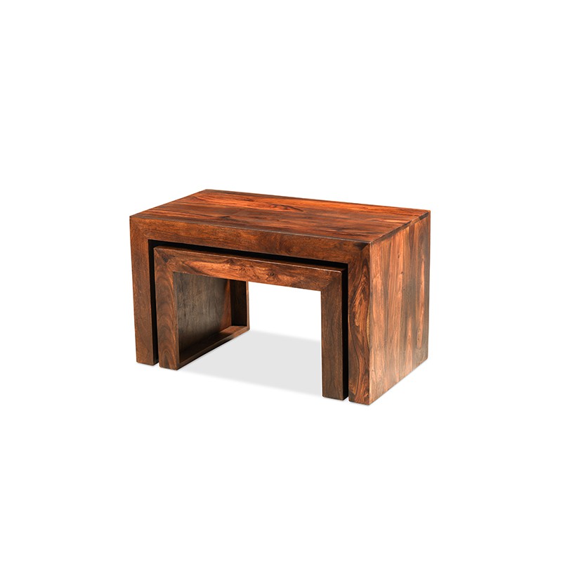 Cuba Sheesham Nest of 2 Tables