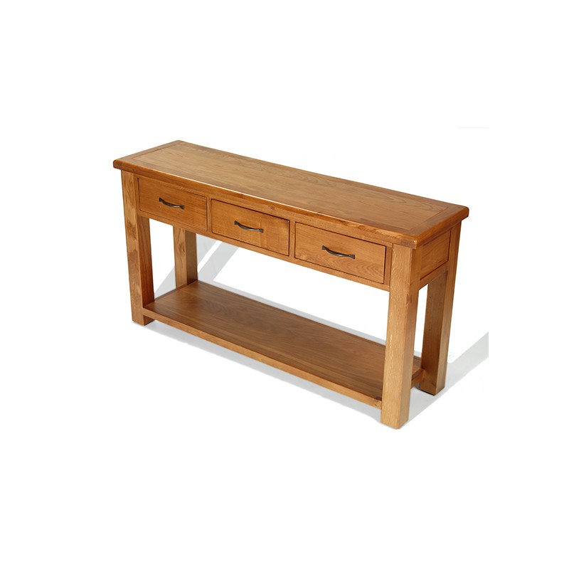 Emsworth Oak Large Console Table Lifestyle Furniture UK