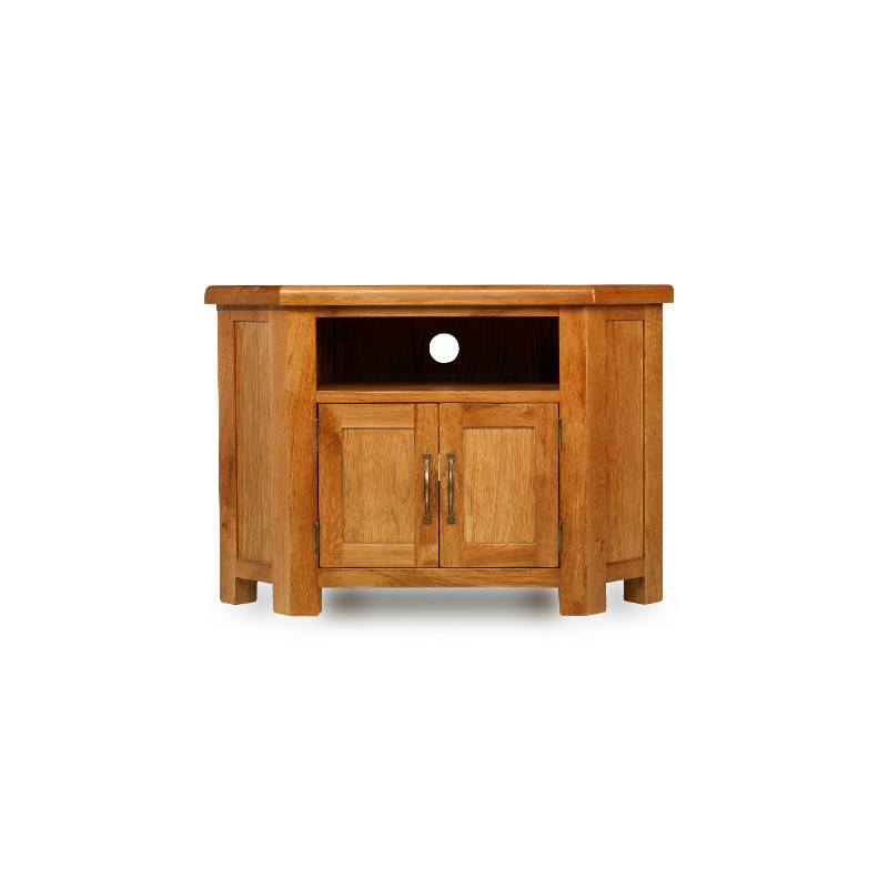 Emsworth Oak Petite Corner TV Unit Lifestyle Furniture UK