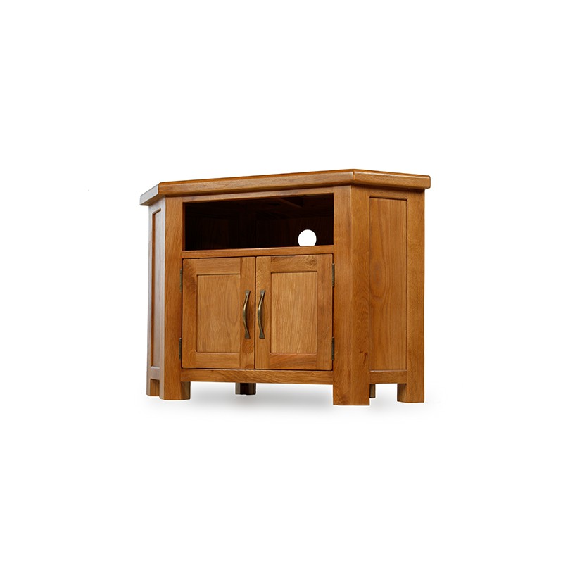 Emsworth Oak Petite Corner TV Unit Lifestyle Furniture UK