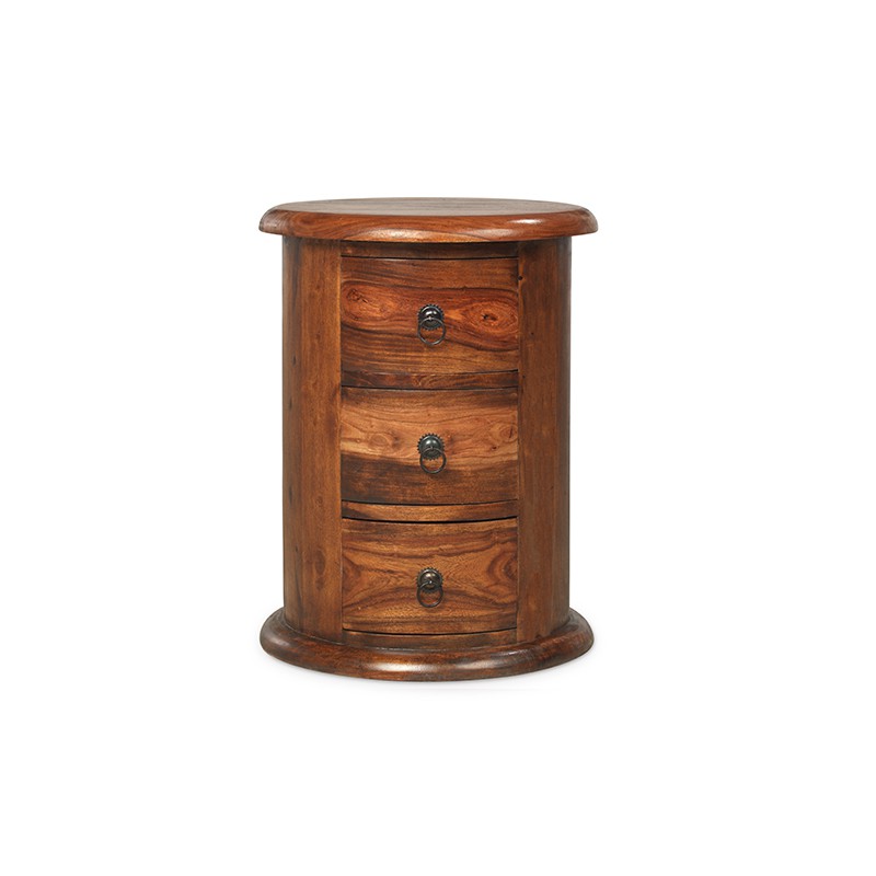 Jali Sheesham 3 Drawer Drum Chest of Drawers