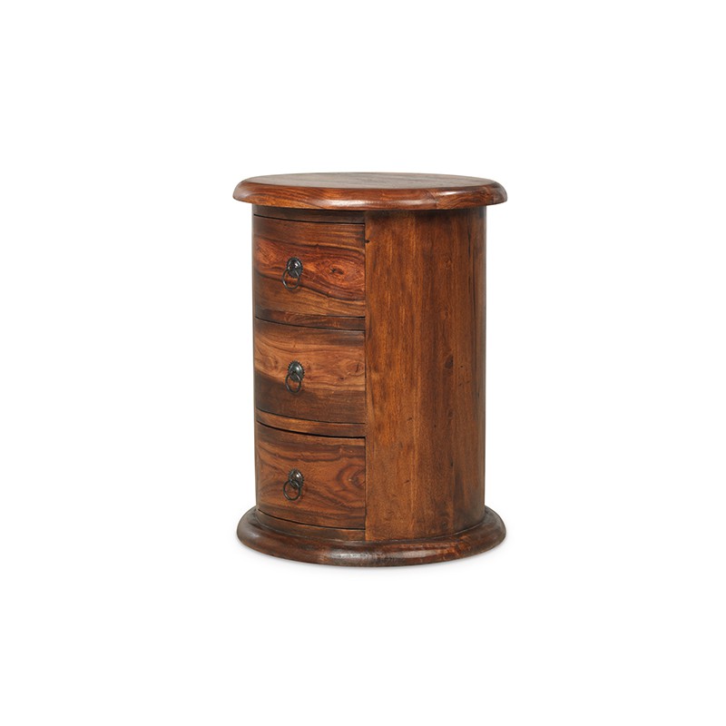 Jali Sheesham 3 Drawer Drum Chest of Drawers