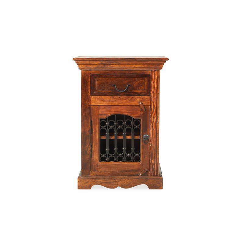 Jali Sheesham Bedside Cabinet - Left