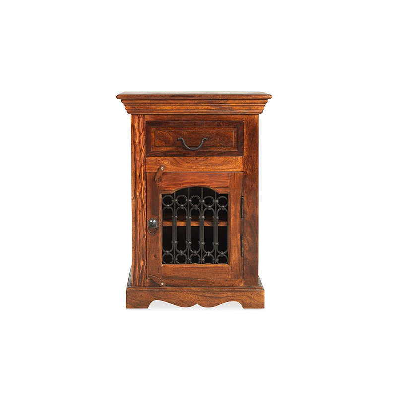 Jali Sheesham Bedside Cabinet - Right