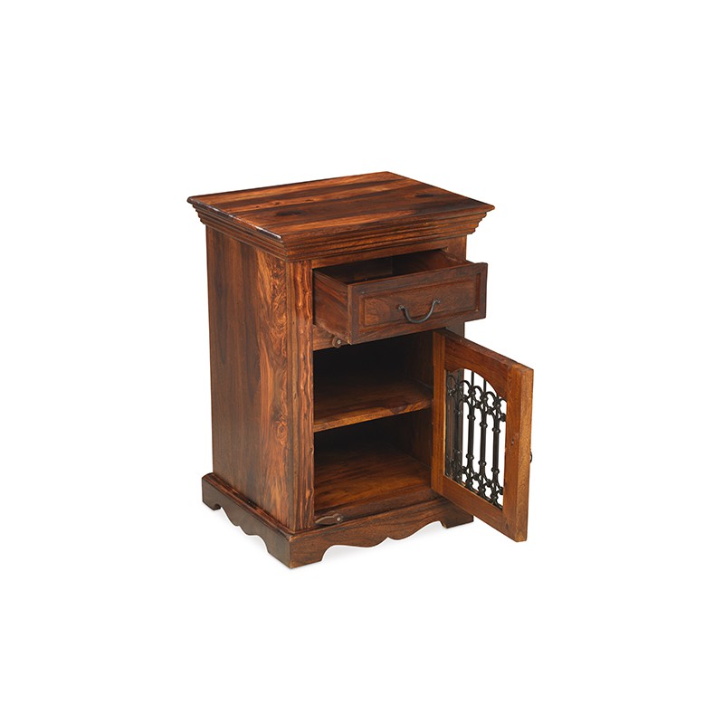 Jali Sheesham Bedside Cabinet - Right