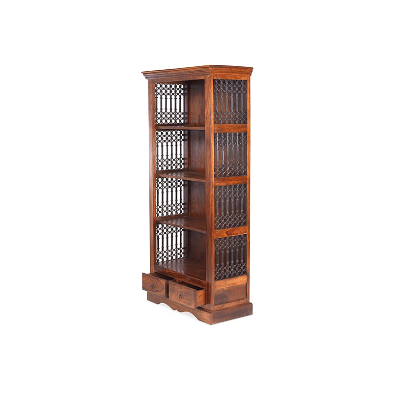 Jali Sheesham Tall Square Bookcase