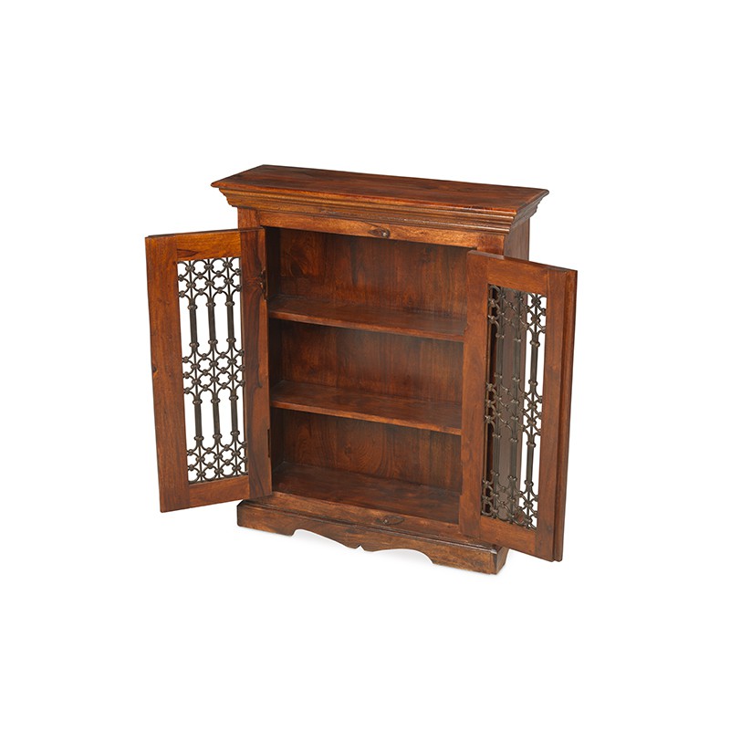 Jali Sheesham Ironwork Cabinet