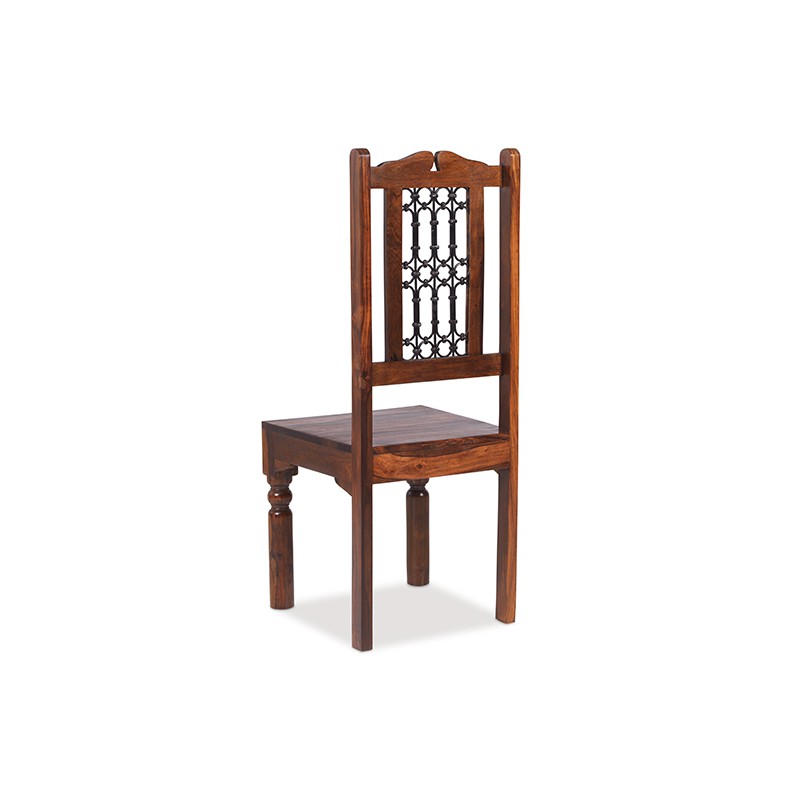 Jali Sheesham High Back Ironwork Dining Chairs