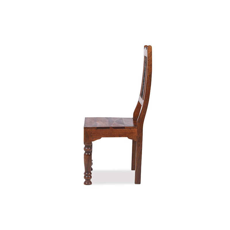 Jali Sheesham Low Back Ironwork Dining Chairs