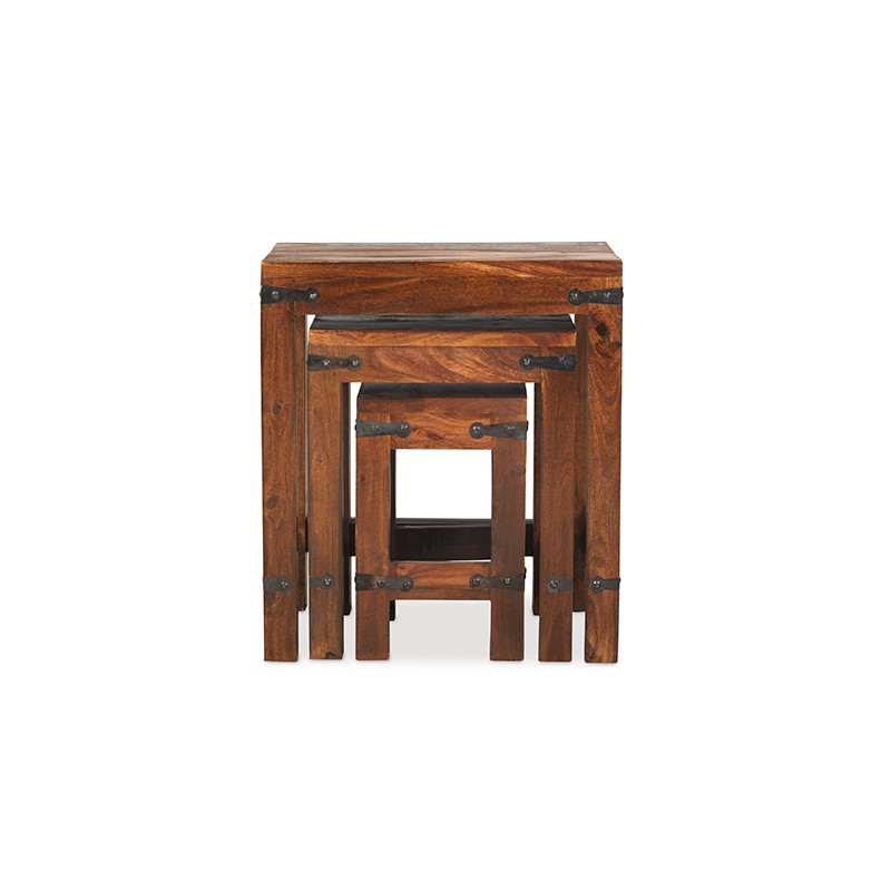 Jali Sheesham Nest of 3 Tables
