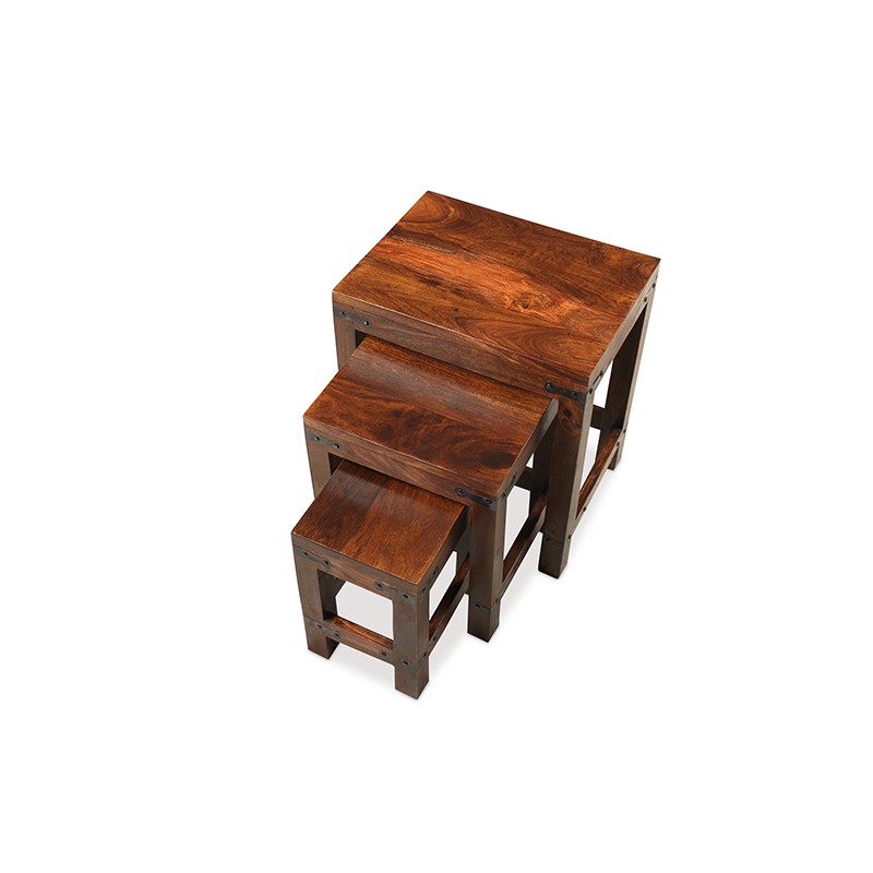 Jali Sheesham Nest of 3 Tables