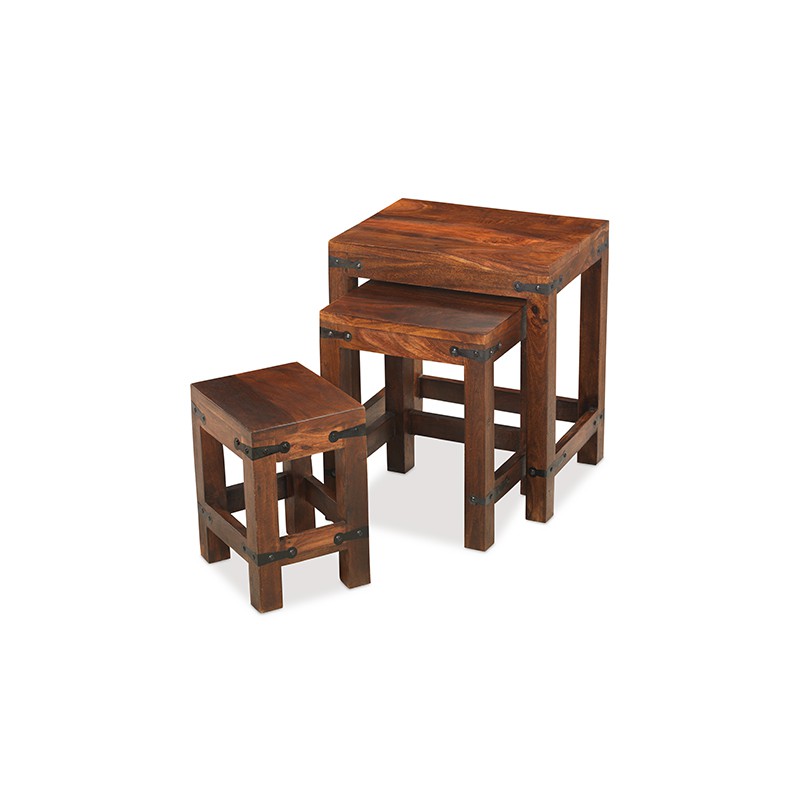 Jali Sheesham Nest of 3 Tables
