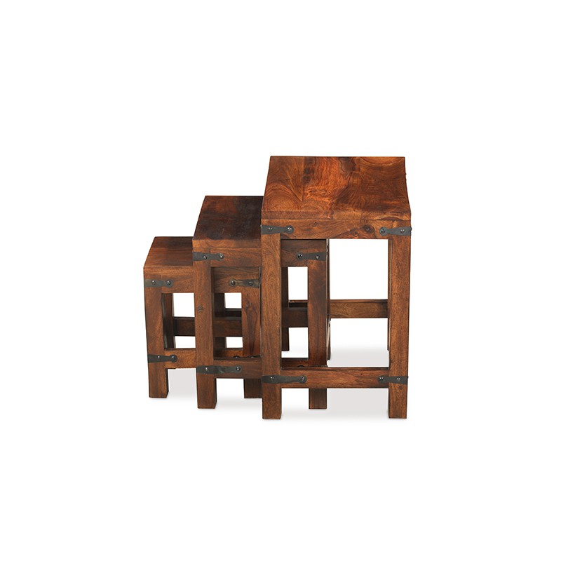 Jali Sheesham Nest of 3 Tables
