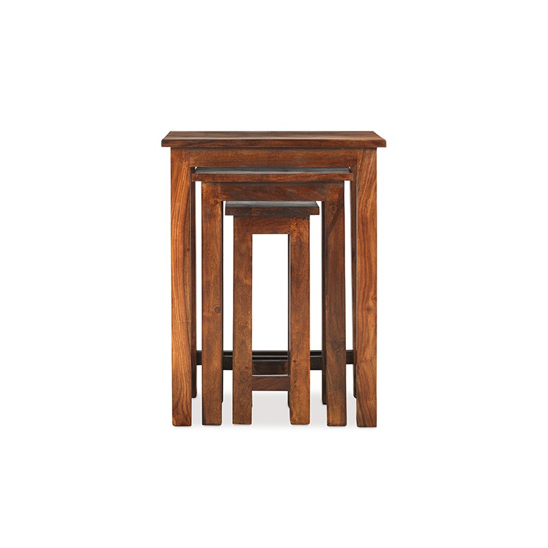 Jali Sheesham Chunky Nest of 3 Tables
