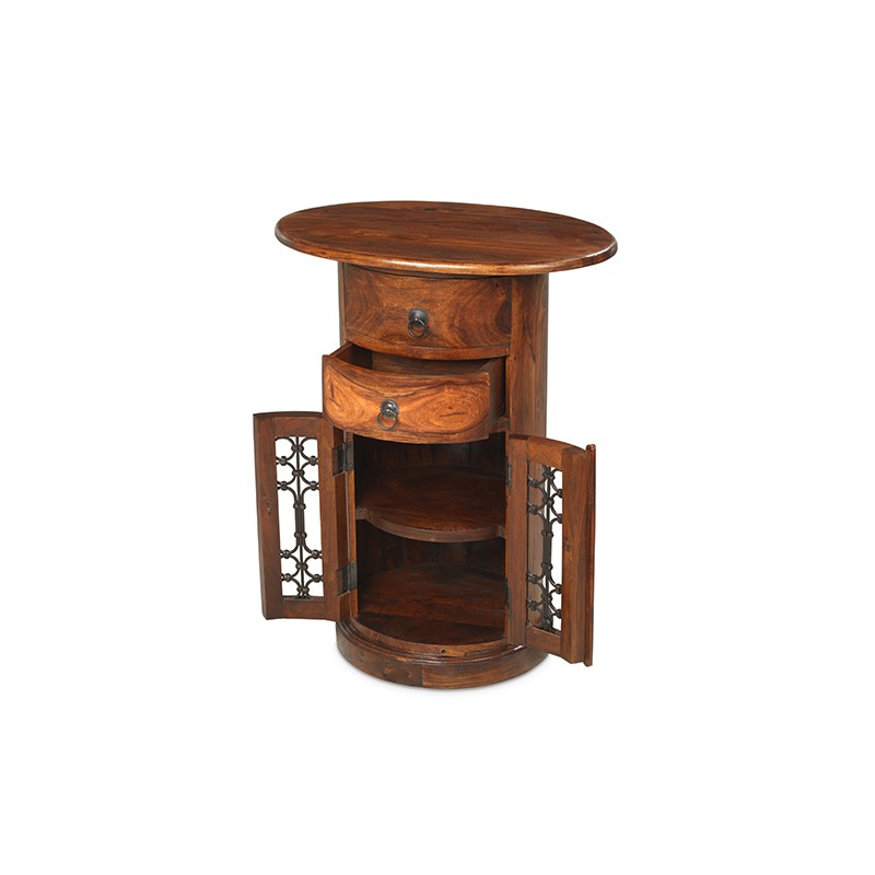 Jali Sheesham Oval Drum Chest