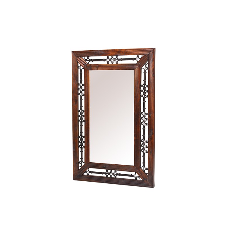 Jali Sheesham Rectangular Mirror