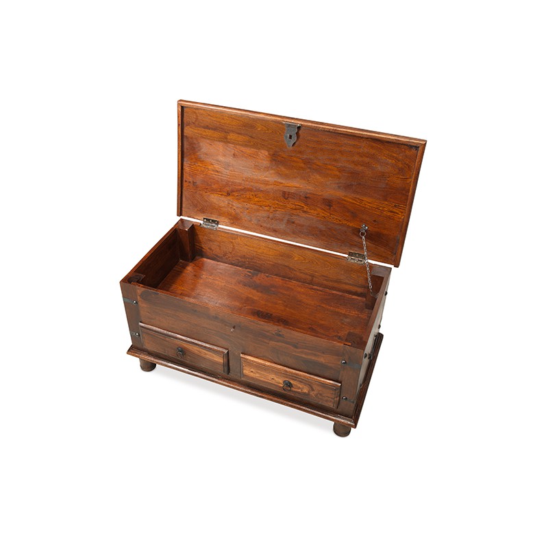 Jali Sheesham Thakat Coffee Trunk Box + Drawers