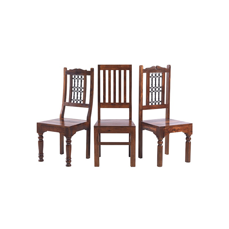 Jali Sheesham 180 cm Thakat Dining Table and 6 Chairs