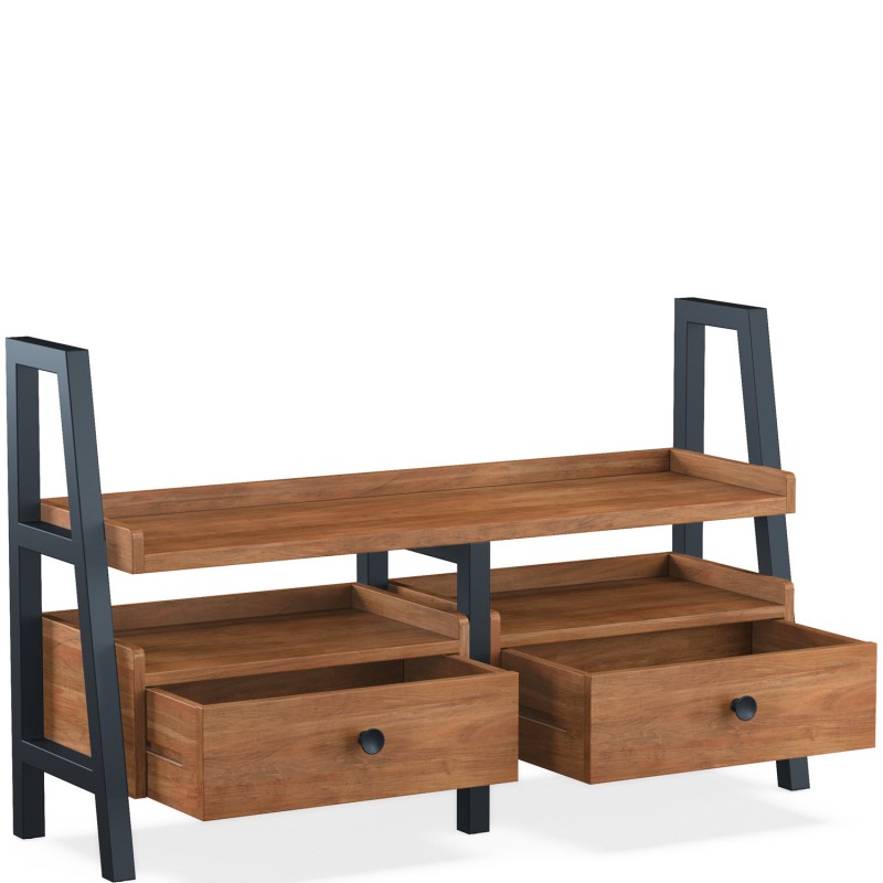 Industrial Acacia TV / Media Unit With Drawers