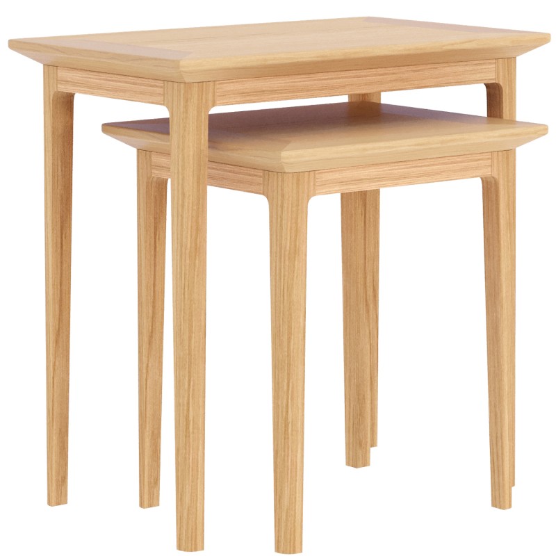 Saxbie Oak Nest Of 2 Tables