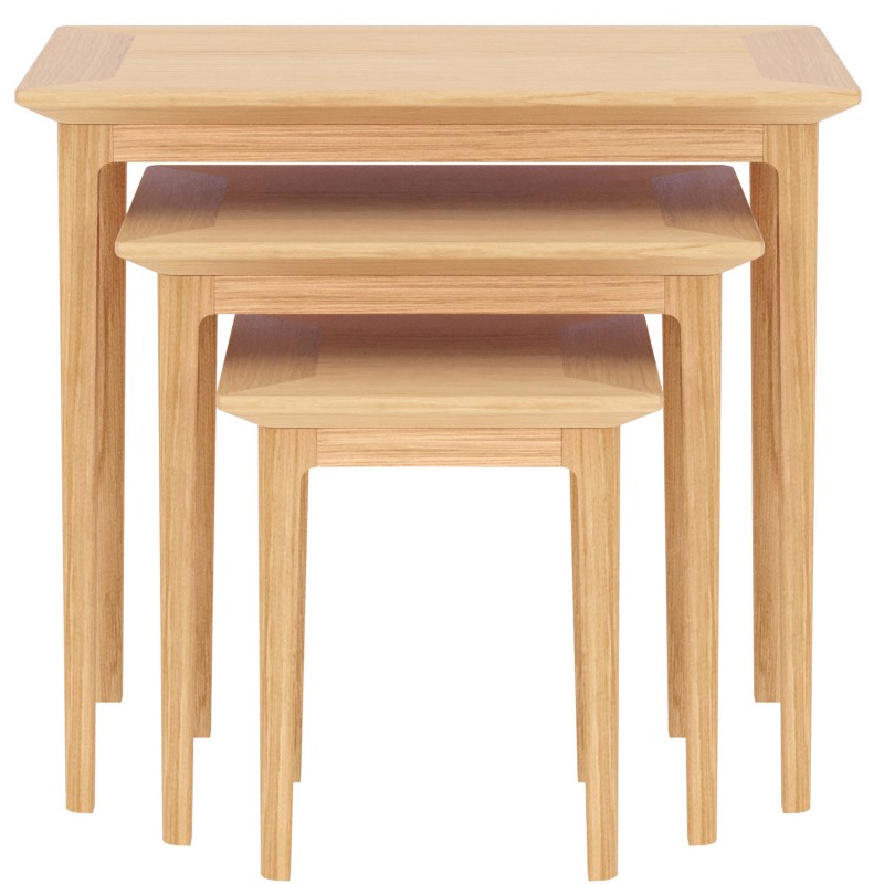 Saxbie Oak Nest Of 3 Tables
