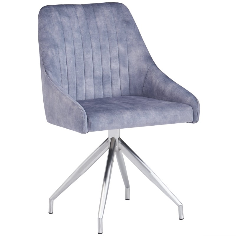 HUGO S Velvet Light Grey - Swivel SSS Legs